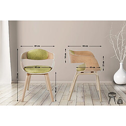 Non Chaise visiteur en tissu Kingston