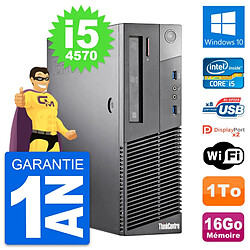 PC Lenovo ThinkCentre M93p SFF Intel i5-4570 RAM 16Go Disque 1To Windows 10 Wifi - Occasion