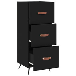 Maison Chic Buffet,Meuble de Rangement,commode pour salon,Cuisine Noir 34,5x34x90 cm Bois d'ingénierie -MN66079 pas cher