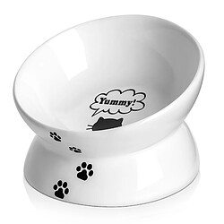 YYHY Y YHY Gamelle surélevée pour chat 13 × 9 cm/150 ml – Blanc