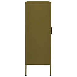 Acheter vidaXL Armoire de rangement Vert olive 80x35x101,5 cm Acier