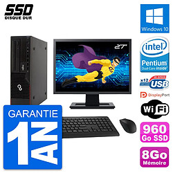 PC Fujitsu E910 DT Ecran 27" Intel G630 RAM 8Go SSD 960Go Windows 10 Wifi - Occasion