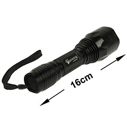 Wewoo Lampe de poche torche noir CREE Q5 Haute puissance 5 Mode de LED, Flux lumineux: 400lm, Longueur: 16cm