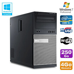 PC Tour Dell Optiplex 7010 Core I5-3470 3.2Ghz 4Go Disque 250Go DVD WIFI Win 7 · Occasion 