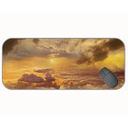 Universal (750x300x3) Grande souris avec un tissu à texture premium, coussin de souris en caoutchouc Sky Sun Sunrise