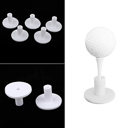 5 Pièces Support Tee de Golf en Caoutchouc Blanc pour Golf Practice Tee 54 x 35 mm