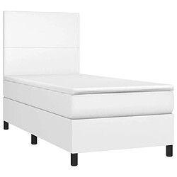 Avis Sommier à lattes et LED,Cadre à lattes de lit avec matelas pour Adulte Blanc 90x200 cm -MN80340