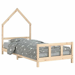 Maison Chic Lit simple Cadre de lit pour enfants,Lit d'Enfant Moderne 90x200 cm bois de pin massif -MN74385