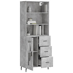 Avis Maison Chic Buffet,Meuble de Rangement,commode pour salon,Cuisine Gris béton 69,5x34x180 cm Bois d'ingénierie -MN86251