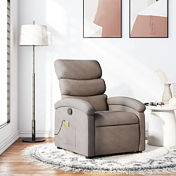 Maison Chic Fauteuil de massage inclinable,Fauteuil luxe de relaxation Taupe Tissu -MN79564