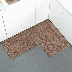 LUUCOZK Tapis de bain antidérapants absorbants à séchage rapide pour salle de bainTapis-café-43 x 61 cm 