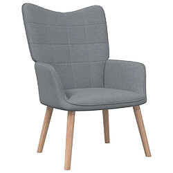 Maison Chic Chaise de relaxation | Fauteuil relax Gris clair Tissu -GKD91802