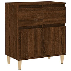 Maison Chic Buffet,Meuble de Rangement,commode pour salon,Cuisine Chêne marron 60x35x70 cm Bois d'ingénierie -MN54171