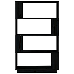 Acheter vidaXL Bibliothèque/Séparateur de pièce Noir 80x25x132 cm Pin massif