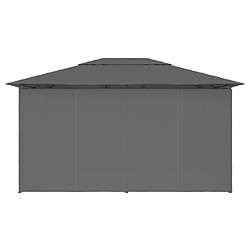 Acheter vidaXL Tonnelle de jardin avec rideaux 4 x 3 m Anthracite