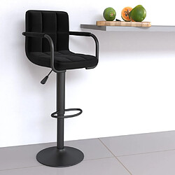 vidaXL Tabouret de bar Noir Tissu 