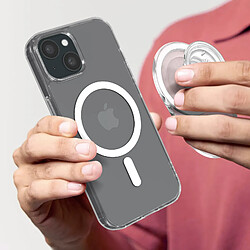 Avizar Popsockets PopGrip pour iPhone Fixation Magnétique, Bague et Support Universel Argent pas cher