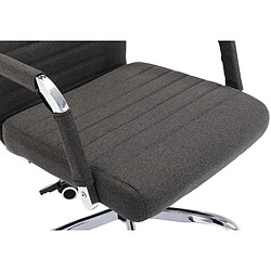 Acheter Decoshop26 Fauteuil de bureau sur roulettes confortable hauteur réglable en tissu gris cadre métal chromé BUR10577