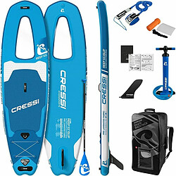 Planche de Paddle Surf Gonflable avec Accessoires Reef Window Cressi-Sub 10,2" Bleu 