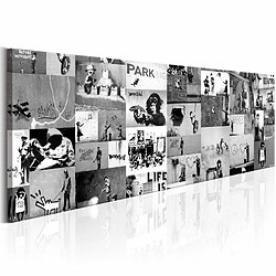 Paris Prix Tableau Imprimé Banksy - Graffiti Collage II 40 x 120 cm