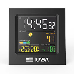 NASA WS300 - Station Météo, Ecran LCD 4.3, Piles AAA, Fonctions Calendrier/Horloge/Alarme - Noir- RECONDITIONNE - Noir 