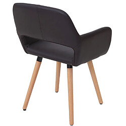 Acheter Mendler Chaise de salle à manger HWC-A50 II, fauteuil, design rétro des années 50 ~ similicuir, marron