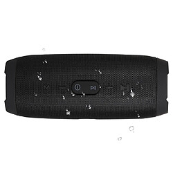 Yonis Enceinte Bluetooth Étanche Haut-Parleur Stéréo Enceinte Waterproof Bluetooth Autonomie 20H Mains-Libres AUX TF Power Bank Noir YONIS