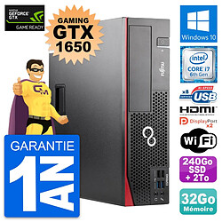 PC Fujitsu D556 DT Gaming GTX 1650 i7-6700 RAM 32Go 240Go SSD + 2To W10 - Occasion