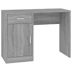 vidaXL Bureau avec tiroir et armoire Sonoma gris 100x40x73 cm