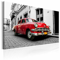 Paris Prix Tableau Imprimé Cuban Classic Car Red 80 x 120 cm 