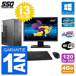 PC Fujitsu E520 DT Ecran 22" Intel i3-4130 RAM 4Go SSD 120Go Windows 10 Wifi - Occasion