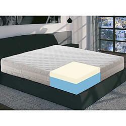 Materassi&Doghe Matelas 160x200 à mémoire de forme - AMOVIBLE - Mémoire de 4 cm - Anatomique - Antibactérien - Anti-acariens - 100% Made in Italy 