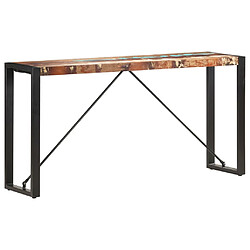 vidaXL Table console 150x35x76 cm Bois de récupération massif