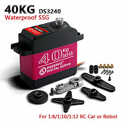 DS3240 6V 40KG Servomoteur avec cames 25T pour camion robotisé Baja Car Modèle 1/10 (180 degrés)