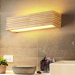 Avis Universal Applique murale intérieure moderne à LED Miroir en bois Lampe de salle de bains Lampe de toilette Fixation Composition Luminaire Design japonais Décoration de la maison chaude (55cm (8W))