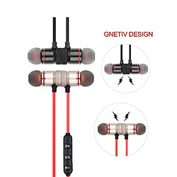 GUPBOO Casque Bluetooth sans fil 5.0, casque tour de cou, casque stéréo, casque de sport mobile, casque tout corps avec micro