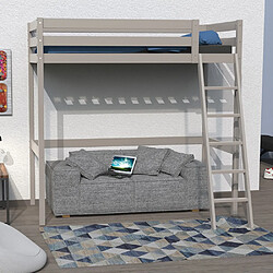 Le Quai Des Affaires Lit mezzanine STUDIO 90x190 + 1 sommier / Gris Taupe