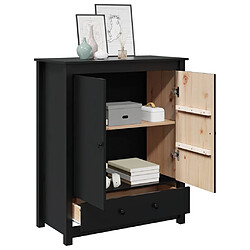 Avis vidaXL Buffet Noir 83x41,5x100 cm Bois massif de pin