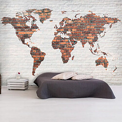 Paris Prix Papier Peint World Map : Brick Wall 70 x 100 cm 