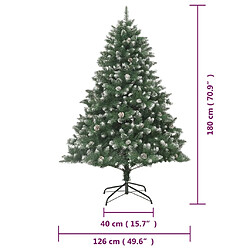 vidaXL Sapin de Noël artificiel avec support 180 cm PVC pas cher