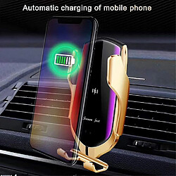 Avis Universal Chargeur de voiture sans câble - Smart Capteur 10W Charge rapide du support de téléphone de téléphone à charge automatique pour iPhone 12 Pro Max / 11/8/8 Plus / SE / X / XS / XR (GOLD)