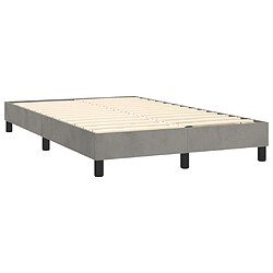 Avis vidaXL Sommier à lattes de lit et matelas Gris clair 120x200cm Velours