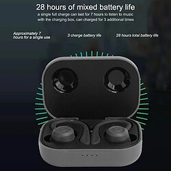 Acheter Universal TWS Bluetooth Ear Hooks Earbuds Wireless Sports in Ear Headset Écouteur avec boîtier de charge Noir