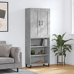 Maison Chic Buffet,Meuble de Rangement,commode pour salon,Cuisine Gris béton 69,5x34x180 cm Bois d'ingénierie -MN37800