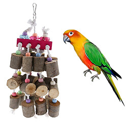 Jouet Perroquet Parrot Jouet à Mâcher de Cloche Balançoire Perchoir de Perroquet Jouet Interactifs Educational Oiseaux Hamst