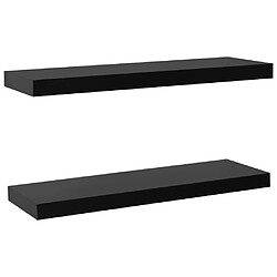 vidaXL Étagères murales flottantes 2 pcs Noir 80x20x3,8 cm