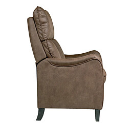 Avis Pegane Fauteuil relax manuel en microfibre couleur sable - Longueur 76 x Profondeur 90 x Hauteur 108 cm