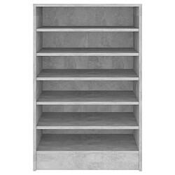 Acheter vidaXL Armoire à chaussures Gris béton 60x35x92 cm Bois d’ingénierie