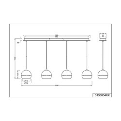 Avis TRIO LIGHTING Suspensions Fletcher Noir mat 4x40W E14