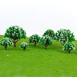 Avis Modèle Arbre,Railroad Scenery,arbres de modèle avec la fleur blanche